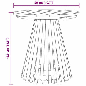 Τραπεζάκι Πλευράς Καφέ 50 x 50 x 49,5 εκ Στερεό Ξύλο Τίκ - Pakobazaar