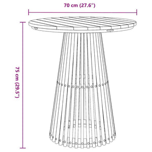 Τραπεζάκι Πλευράς Καφέ 70 x 70 x 75 cm Στερεό Ξύλο Τίκ