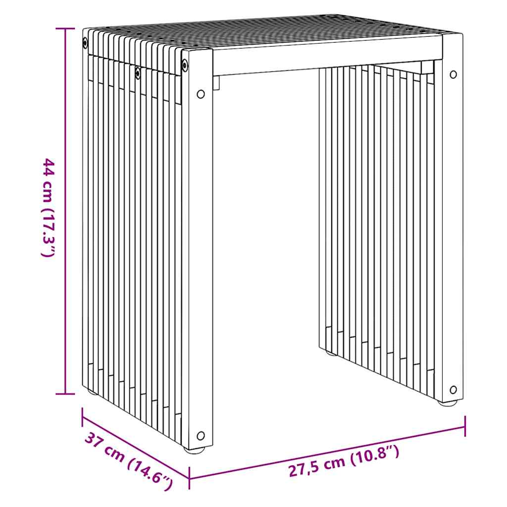 Πλευρικό Τραπέζι Κήπου 3 pcs Καφέ 33 x 44,5 x 51 εκ