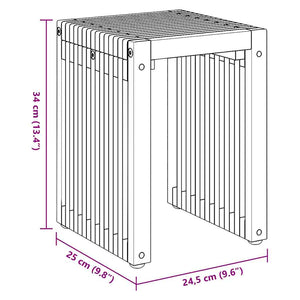 Πλευρικό Τραπέζι Κήπου 3 τμχ. Καφέ 33 x 44,5 x 51 εκ