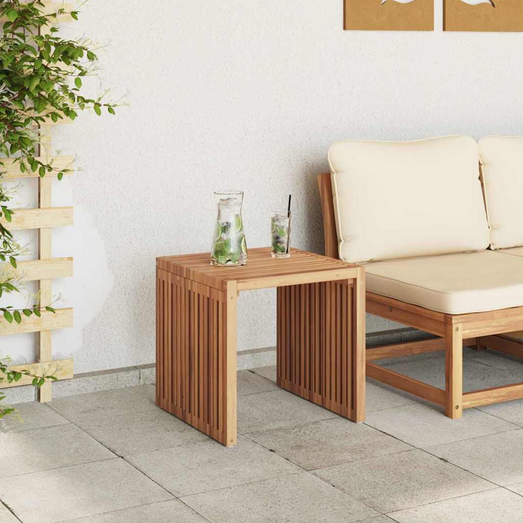Πλευρικό Τραπέζι Κήπου Καφέ 45 x 42,5 x 45 εκ. Στερεό Ξύλο Τίκ