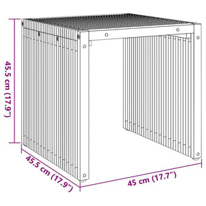 Πλευρικό Τραπέζι Κήπου Καφέ 45 x 45,5 x 45,5 εκ Στερεό Ξύλο Τίκ