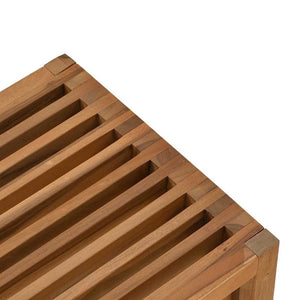 Πλευρικό Τραπέζι Κήπου Καφέ 50 x 32,5 x 35 εκ Στερεό Ξύλο Τίκ