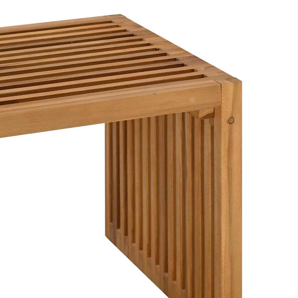 Πλευρικό Τραπέζι Κήπου Καφέ 70 x 37,5 x 35,5 εκ Στερεό Ξύλο Τίκ