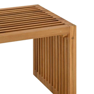Πλευρικό Τραπέζι Κήπου Καφέ 70 x 37,5 x 35,5 εκ Στερεό Ξύλο Τίκ