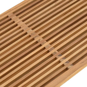 Πλευρικό Τραπέζι Κήπου Καφέ 110 x 55 x 35,5 εκ Στερεό Ξύλο Τίκ