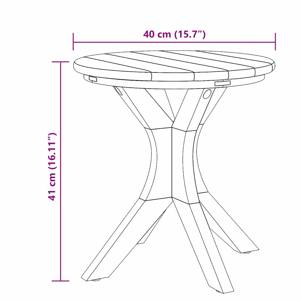 Τραπεζάκι Πλευράς Καφέ 40 x 40 x 41 εκ Στερεό Ξύλο Τίκ - Pakobazaar