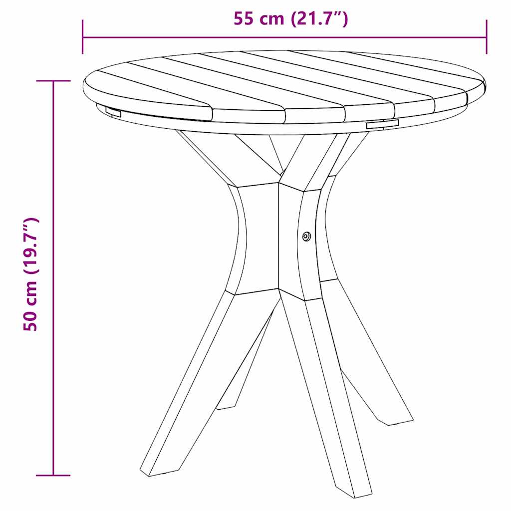 Τραπεζάκι Πλευράς Καφέ 55 x 55 x 51 εκ Στερεό Ξύλο Τίκ