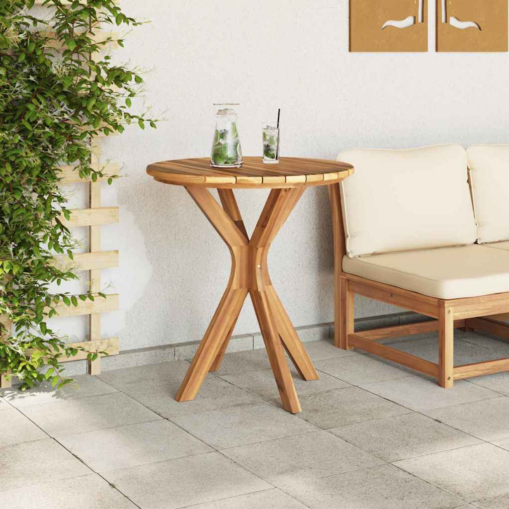 Τραπεζάκι Πλευράς Καφέ 70 x 70 x 75 cm Στερεό Ξύλο Τίκ - Pakobazaar