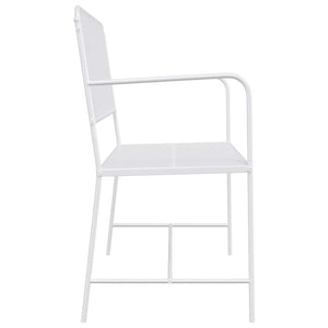 Παγκάκι κήπου 2 -Seater 103,5 x 51,5 x 90 εκ. Ατσάλι Απλό Λευκό