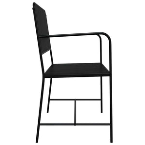 Παγκάκι κήπου 2 -Seater 103,5 x 51,5 x 90 εκ. Ατσάλι Μαύρο