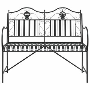 Παγκάκι κήπου Μαύρο 103,5 x 59 x 89 εκ. Ατσάλι - Pakobazaar