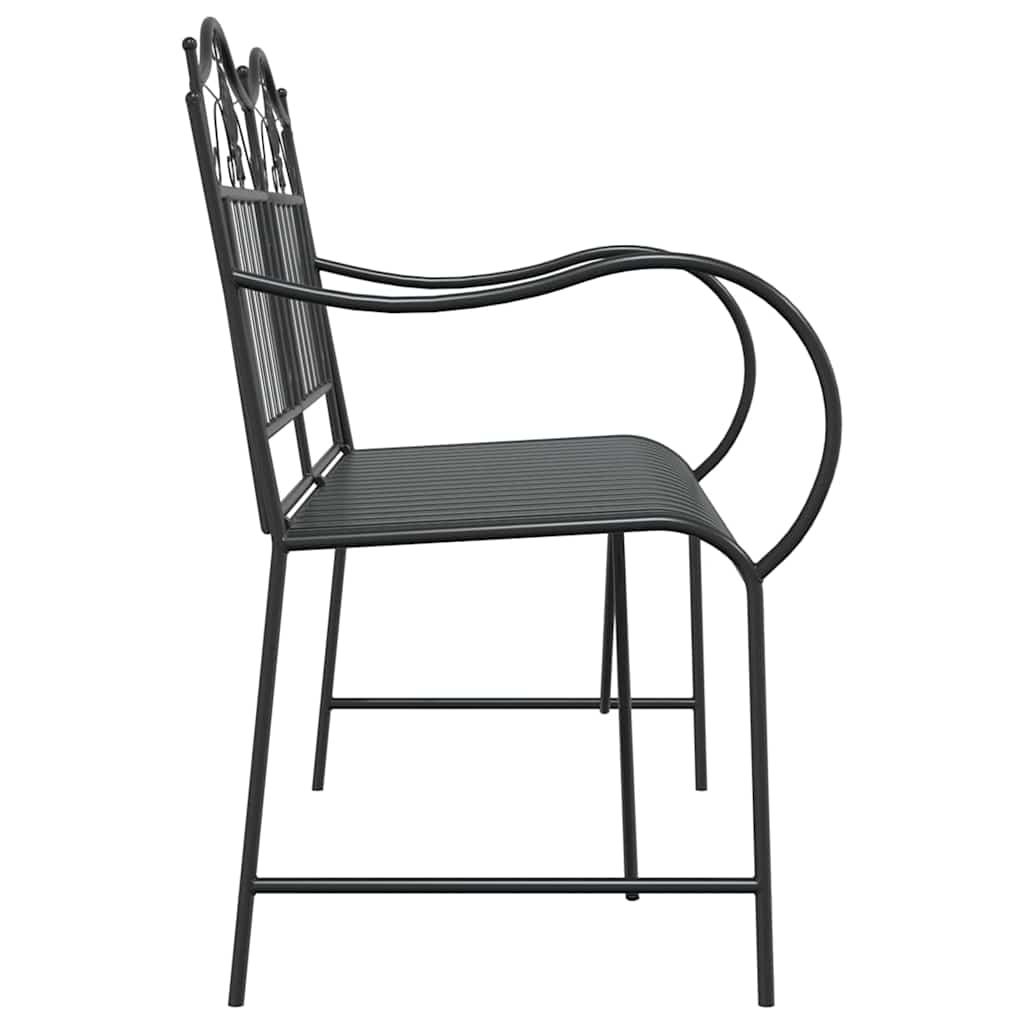 Παγκάκι κήπου Μαύρο 103,5 x 59 x 89 εκ. Ατσάλι - Pakobazaar