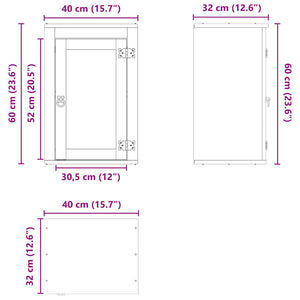Ντουλαπιού (Cabinet) SKI Μέλι Καφέ 40 x 32 x 60 εκ.