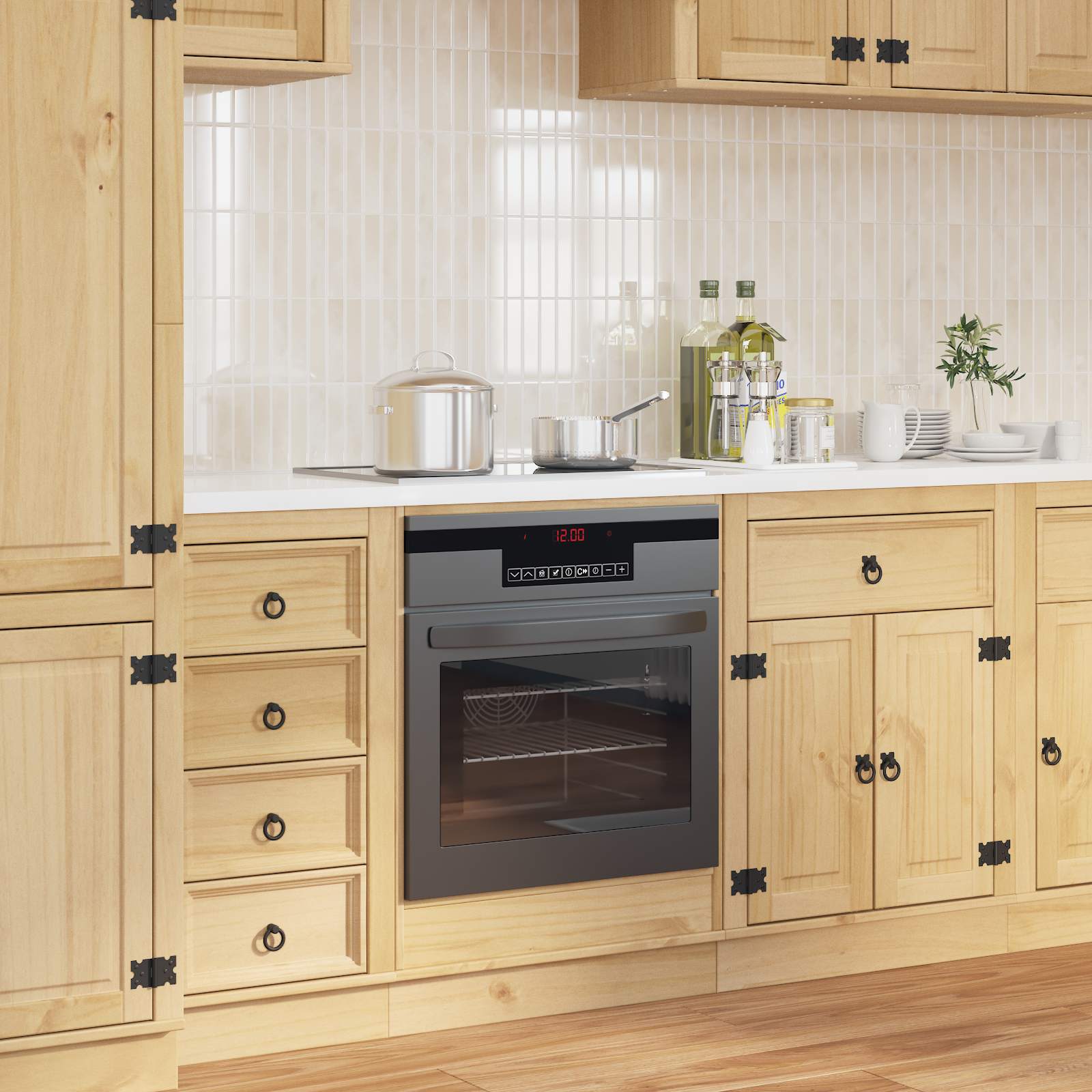 Ντουλαπιού SKI Μέλι Καφέ 60 x 46 x 81 εκ Στερεά ξυλεία πεύκου - Pakobazaar