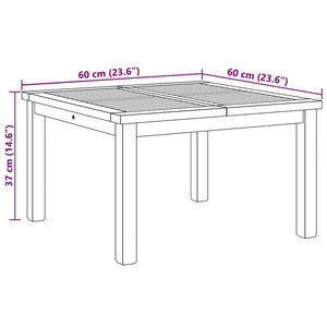 Τραπεζάκι σαλονιού Καφέ 60 x 60 x 36 cm Στερεό Ξύλο Τίκ - Pakobazaar