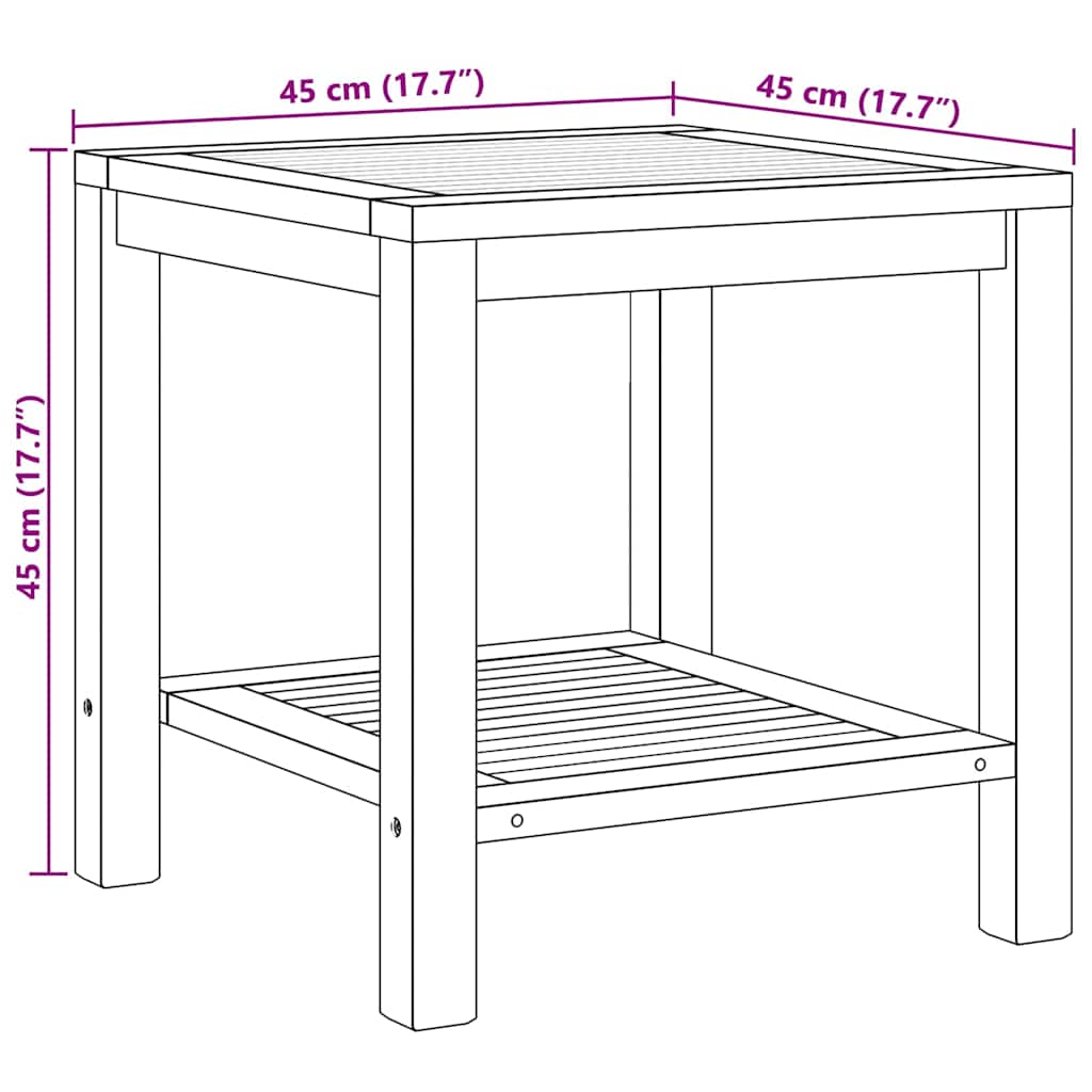 Τραπεζάκι σαλονιού Καφέ 45 x 45 x 45 cm Μασίφ ξύλο teak - Pakobazaar