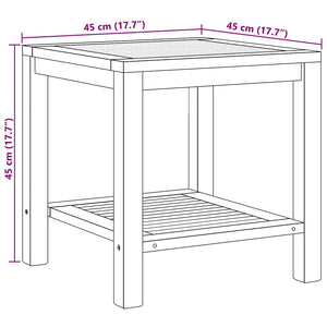 Τραπεζάκι σαλονιού Καφέ 45 x 45 x 45 cm Μασίφ ξύλο teak - Pakobazaar