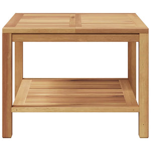 Τραπεζάκι σαλονιού με ράφι Καφέ 60 x 60 x 45 cm Στερεό Ξύλο Τίκ