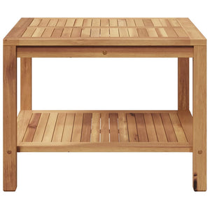 Τραπεζάκι σαλονιού με ράφι Καφέ 60 x 60 x 45 cm Στερεό Ξύλο Τίκ