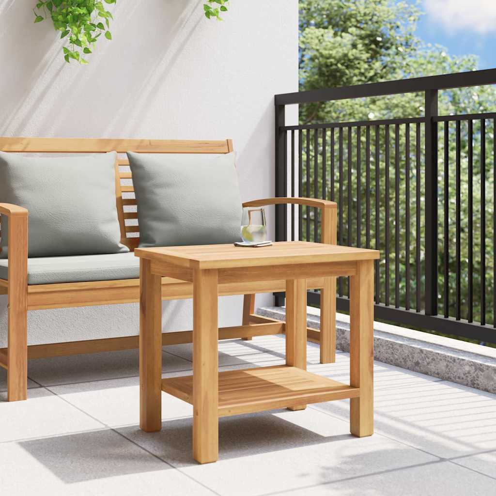 Τραπεζάκι σαλονιού με ράφι Καφέ 50 x 35 x 45 cm Στερεό Ξύλο Τίκ