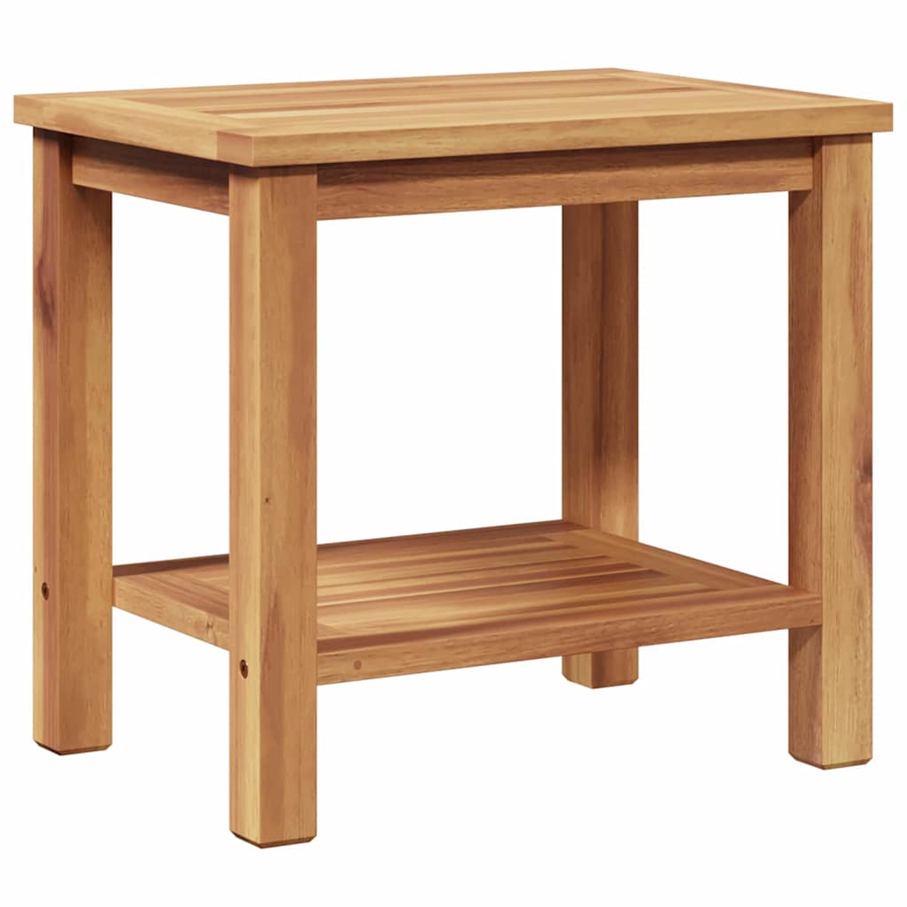Τραπεζάκι σαλονιού με ράφι Καφέ 50 x 35 x 45 cm Στερεό Ξύλο Τίκ
