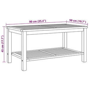 Τραπεζάκι σαλονιού Καφέ 90 x 50 x 45 cm Μασίφ ξύλο teak - Pakobazaar