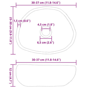 Λεκάνη από ποταμίσια πέτρα (30-37) x (25-30) x 12 εκ. - Pakobazaar