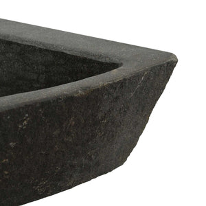Λεκάνη Γκρι (38-45) x (38-45) x 12 εκ. Πέτρα Ποταμού - Pakobazaar