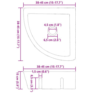 Λεκάνη Γκρι (38-45) x (38-45) x 12 εκ. Πέτρα Ποταμού - Pakobazaar