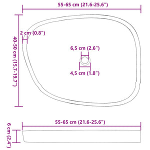 Λεκάνη Πλυσίματος Γκρι 65 x 50 x 6 εκ. Πέτρα Ρέματος - Pakobazaar