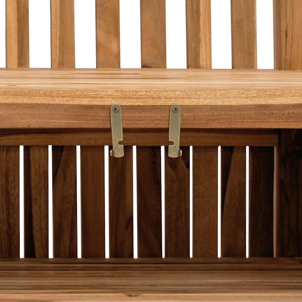 Παγκάκι κήπου με αποθήκευση 228 x 60 x 90 εκ Στερεό Ξύλο Τίκ
