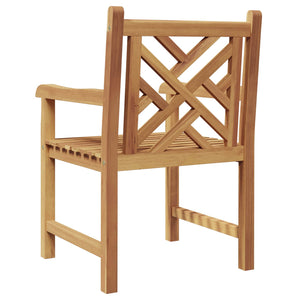 Καρέκλα 2 pcs Καφέ 60 x 58 x 90 εκ Στερεό Ξύλο Τίκ - Pakobazaar