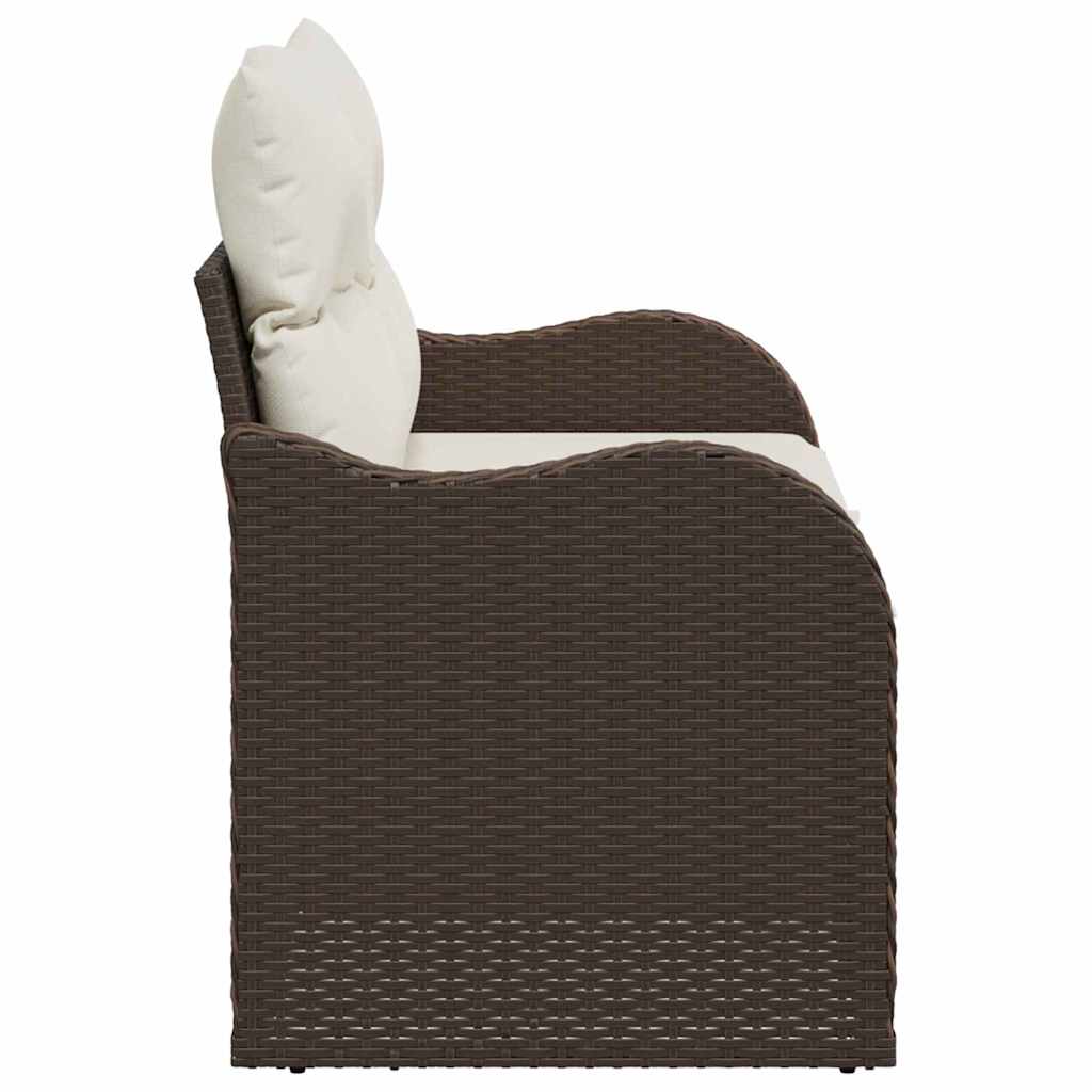 Καναπές Κήπου με μαξιλάρι Καφέ 121 x 62 x 69εκ συνθετικό ρατάν - Pakobazaar