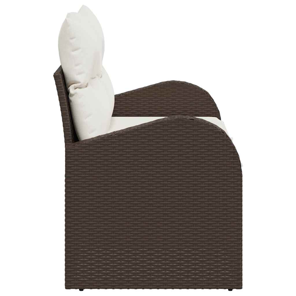 Καναπές Κήπου με μαξιλάρι Καφέ 124 x 62 x 69cm συνθετικό ρατάν - Pakobazaar