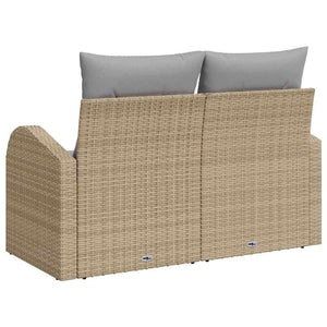 Καναπές Κήπου με μαξιλάρι Μπεζ 124 x 62 x 69cm συνθετικό ρατάν - Pakobazaar