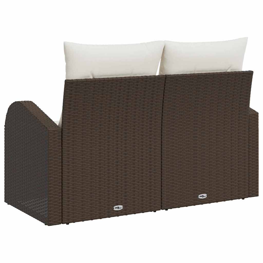 Καναπές Κήπου με μαξιλάρι Καφέ 124 x 62 x 69cm συνθετικό ρατάν - Pakobazaar