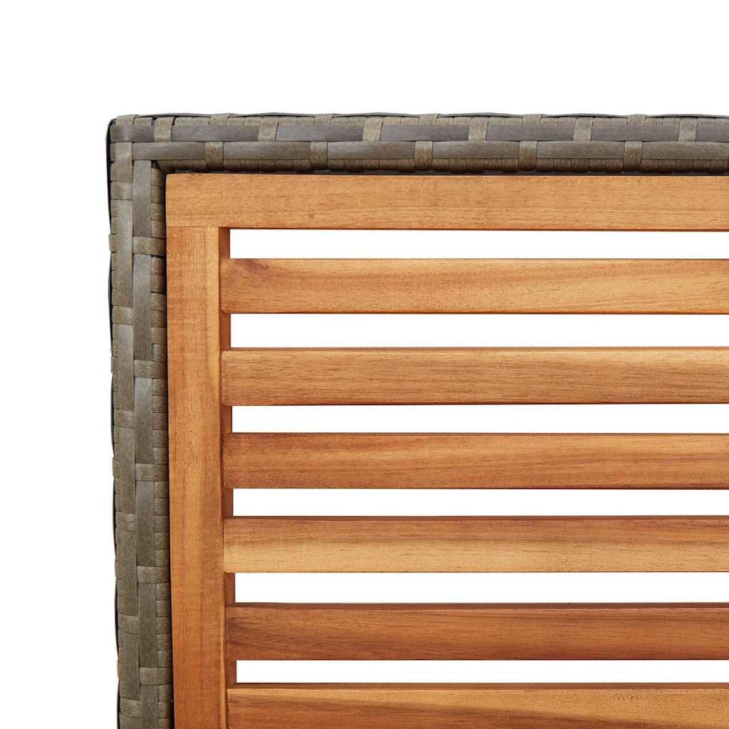 Καρέκλες κήπου που σωριάζονται 2 pcs Καφέ και Γκρίζο - Pakobazaar