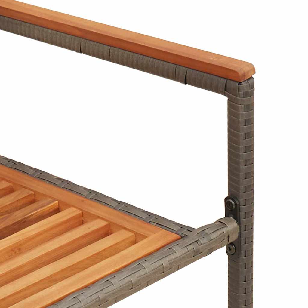 Καρέκλες κήπου που σωριάζονται 2 pcs Καφέ και Γκρίζο - Pakobazaar