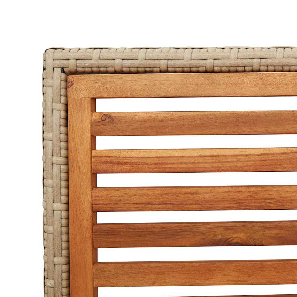 Καρέκλες κήπου που σωριάζονται 2 pcs Καφέ και μπεζ