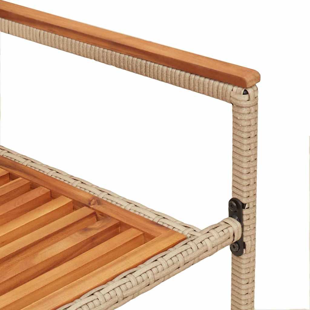 Καρέκλες κήπου που σωριάζονται 2 pcs Καφέ και μπεζ