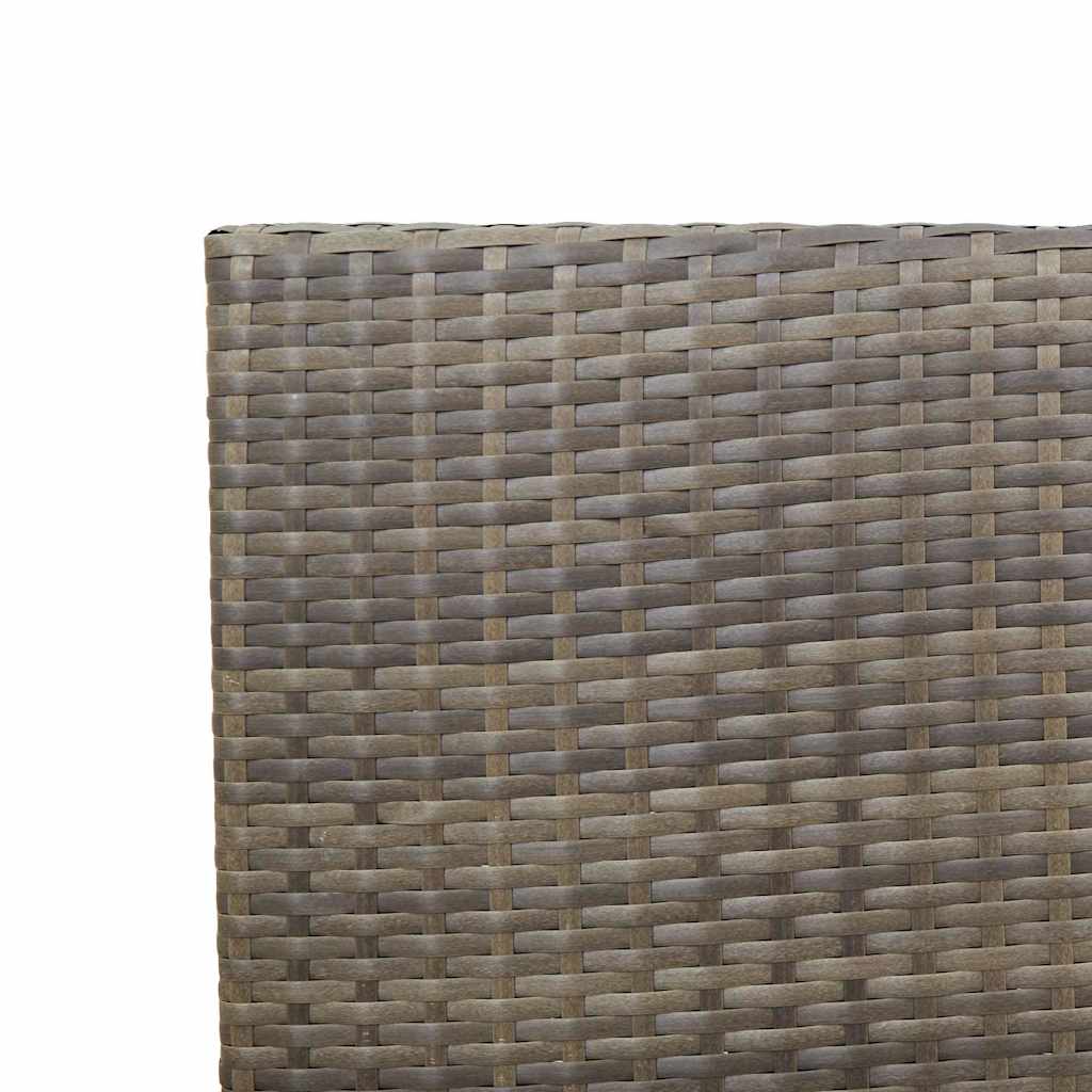 Καρέκλες κήπου που σωριάζονται 2 pcs Γκρι και Καφέ