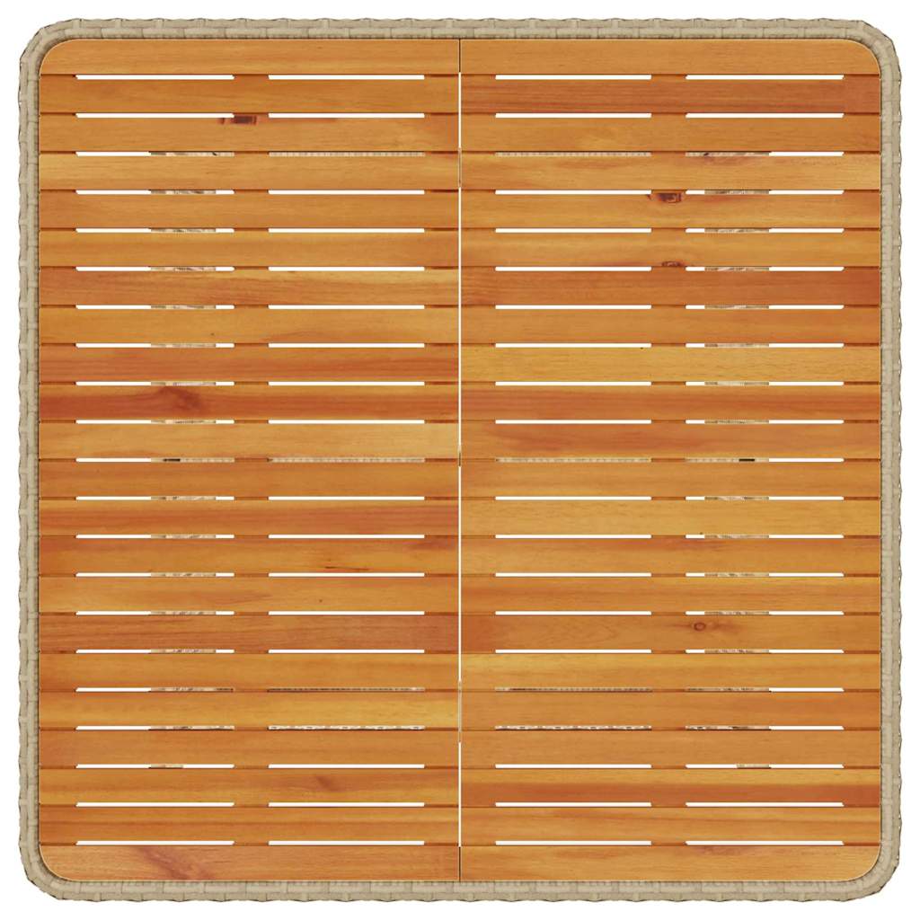 Σέτ φαγητού για κήπο Μπεζ συνθετικό ρατάν