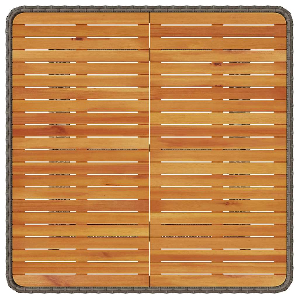 Σέτ φαγητού για κήπο Γκρι συνθετικό ρατάν