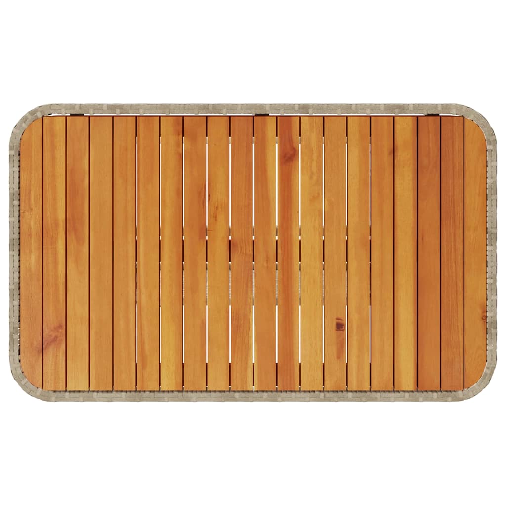 Σέτ φαγητού για κήπο Μπεζ συνθετικό ρατάν