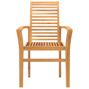 Καρέκλα τραπεζαρίας 4 pcs Καφέ 62 x 55 x 94 εκ Στερεό Ξύλο Τίκ - Pakobazaar