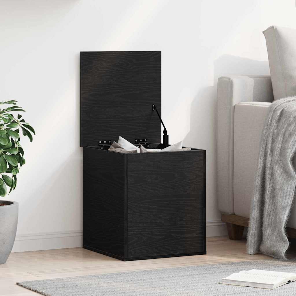 Κουτί αποθήκευσης Μαύρη Οξυά 40 x 42 x 46 cm Επεξεργασμένο ξύλο - Pakobazaar