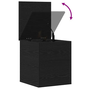 Κουτί αποθήκευσης Μαύρη Οξυά 40 x 42 x 46 cm Επεξεργασμένο ξύλο - Pakobazaar
