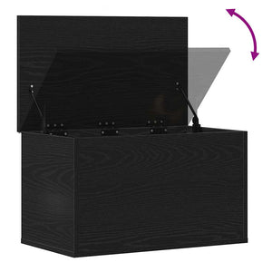 Κουτί αποθήκευσης Μαύρη Οξυά 60 x 35 x 35 cm Επεξεργασμένο ξύλο - Pakobazaar