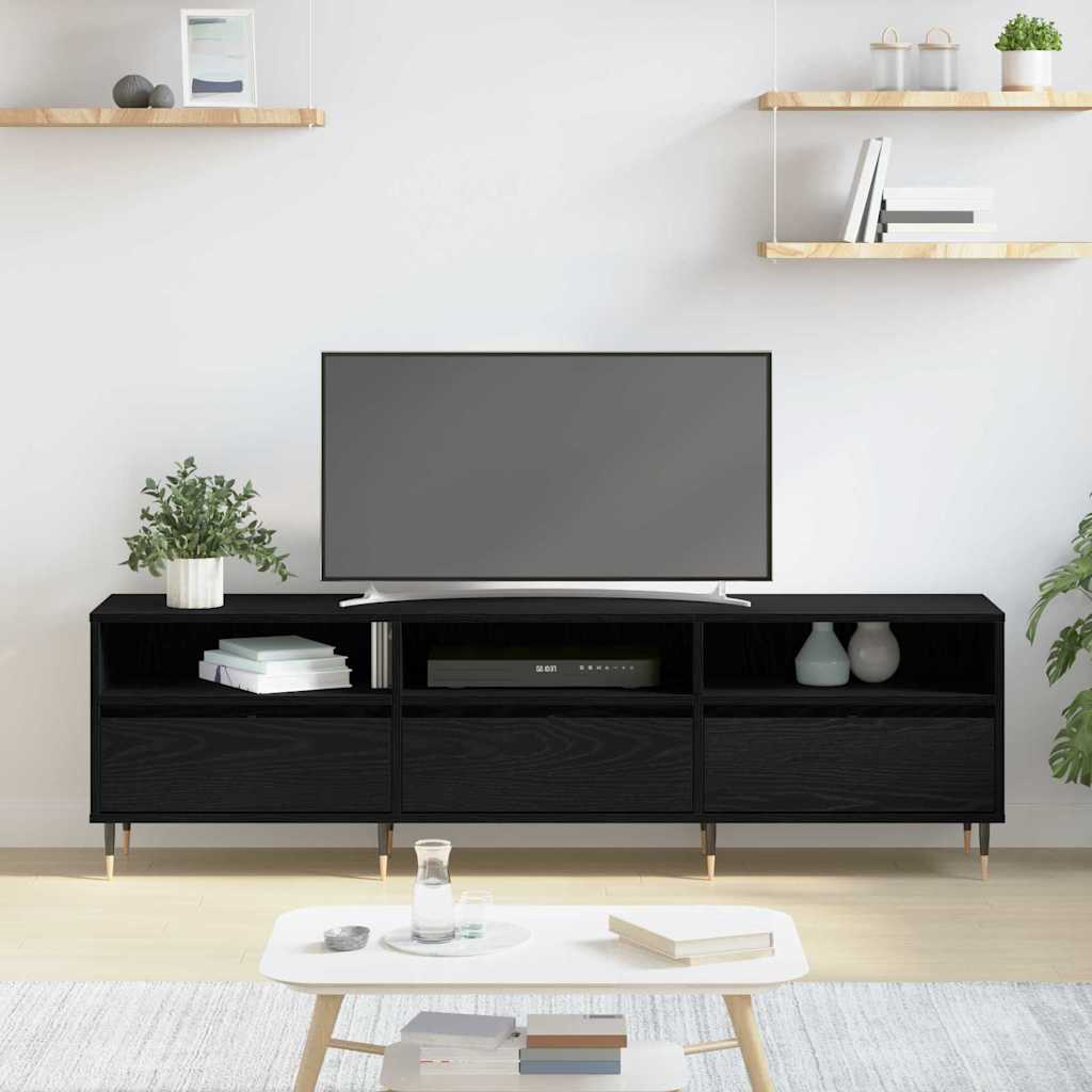 Ντουλάπι TV Μαύρη Οξυά 150 x 30 x 45 εκ Επεξεργασμένο ξύλο